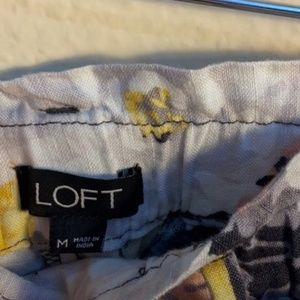 Loft floral linen shorts